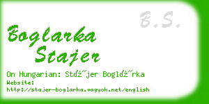 boglarka stajer business card